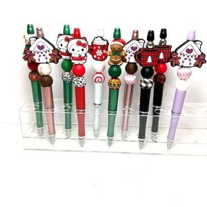 Handmade Christmas Beaded Pen • Pick Your Style (1–10)